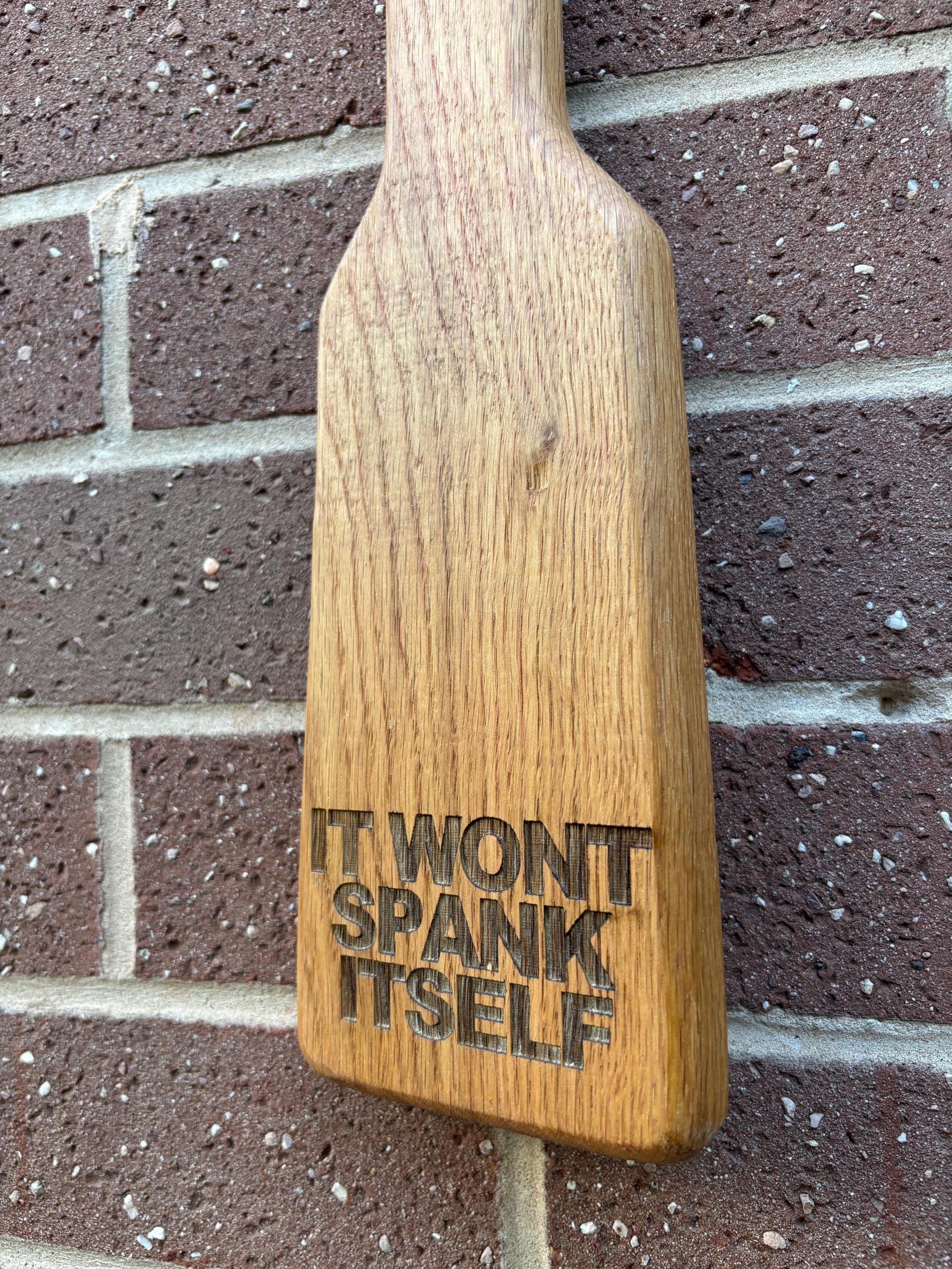 Oak Spanking Paddle Engraved School Paddle BDSM Real Solid Oak Wood