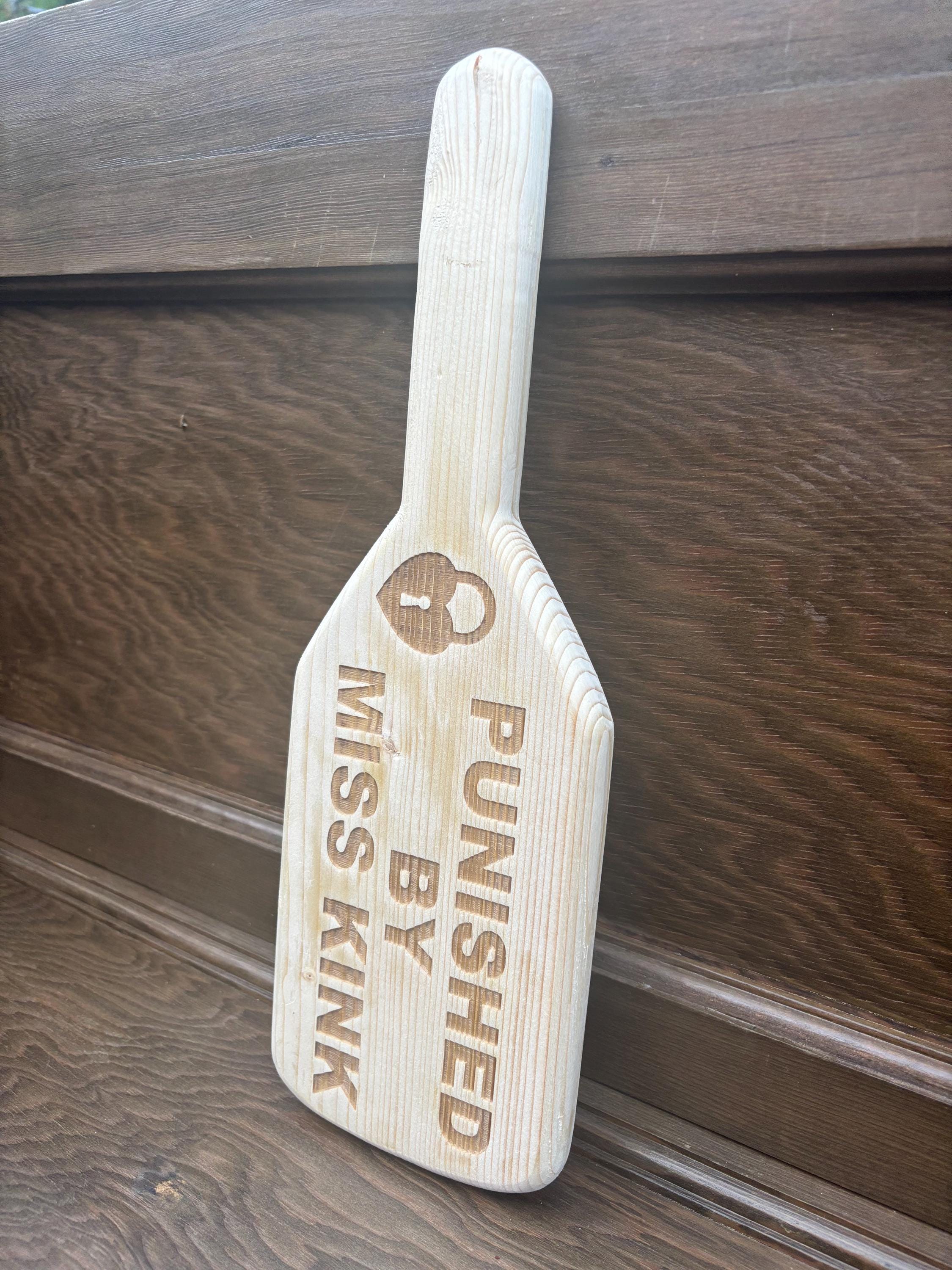 Engraved ‘Punished By’ Personalised Spanking Paddle