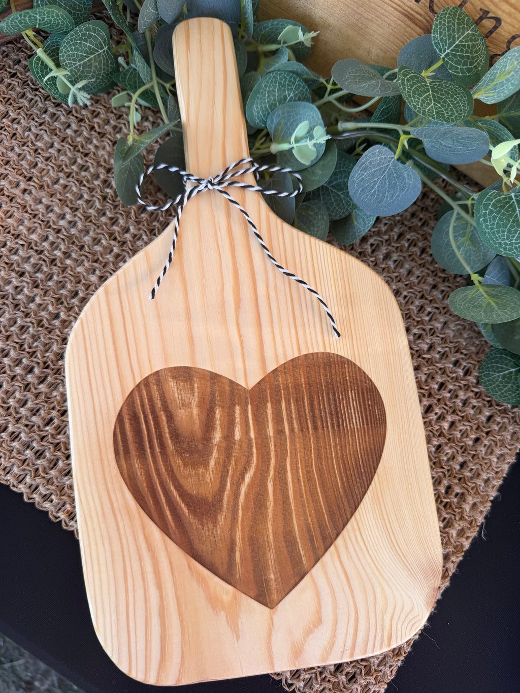 Engraved ‘Pizza’ Style Heart Spanking Paddle