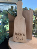 Personalised Light Wood Engraved Spanking Paddle