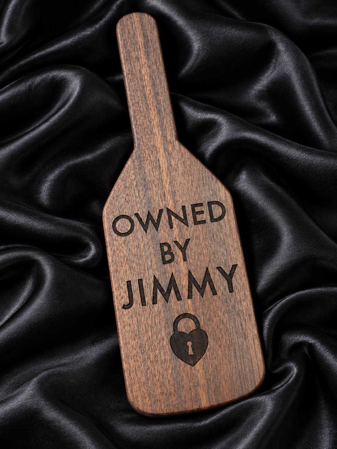 Personalised 'Owned By' Walnut Wood Spanking Paddle