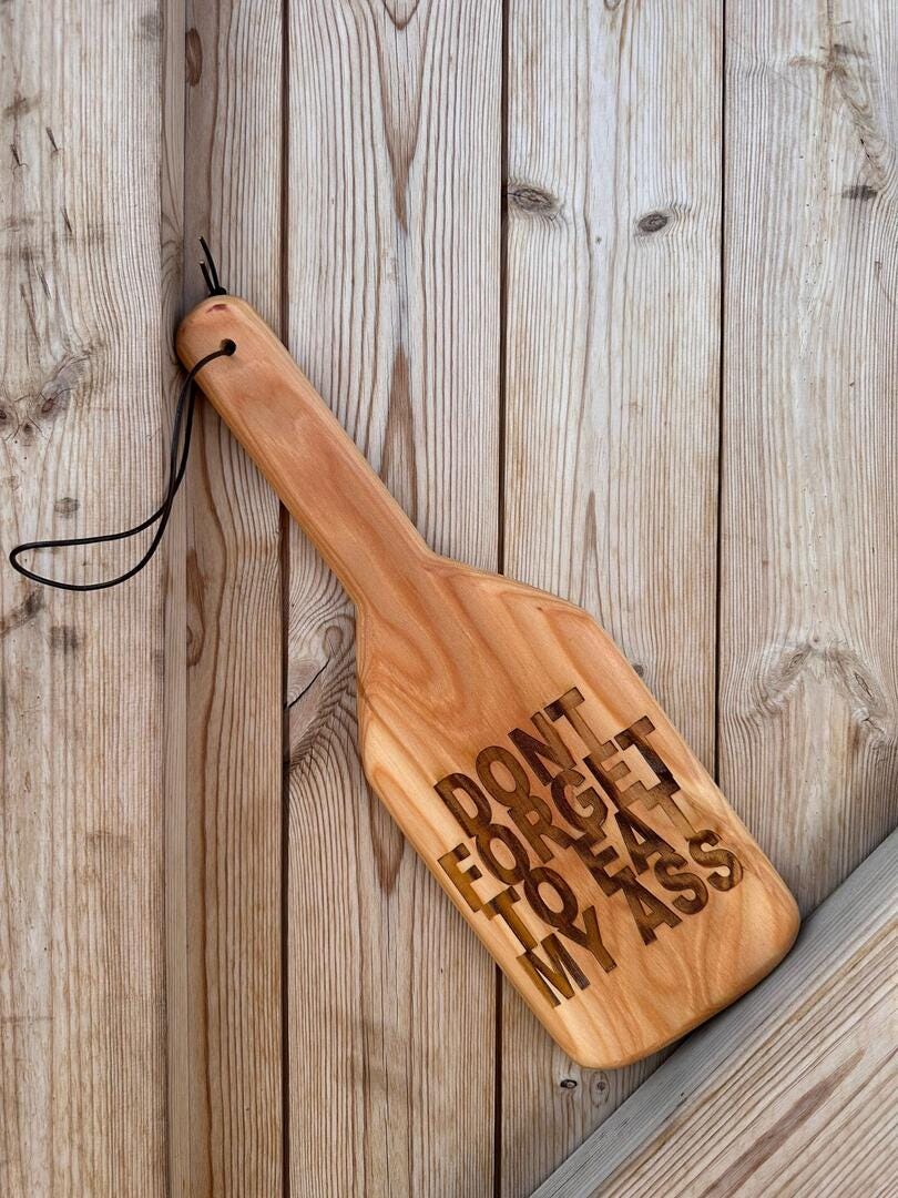 Personalised Cherry Wood Engraved Spanking Paddle