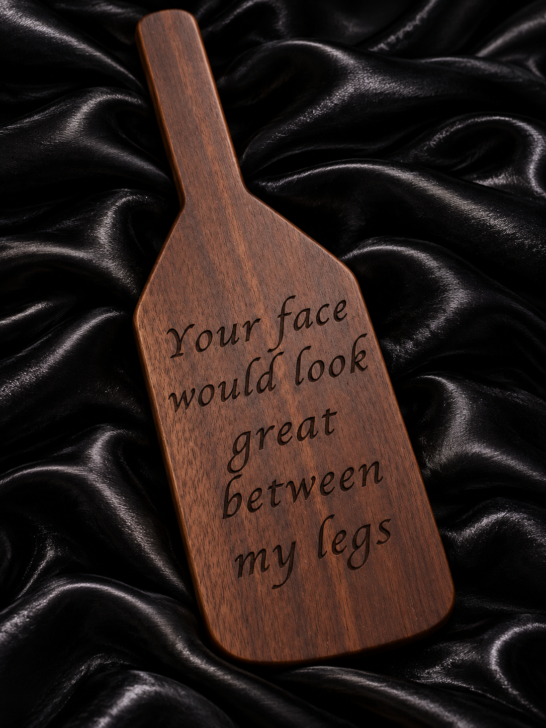 Personalised Message Walnut Engraved Spanking Paddle