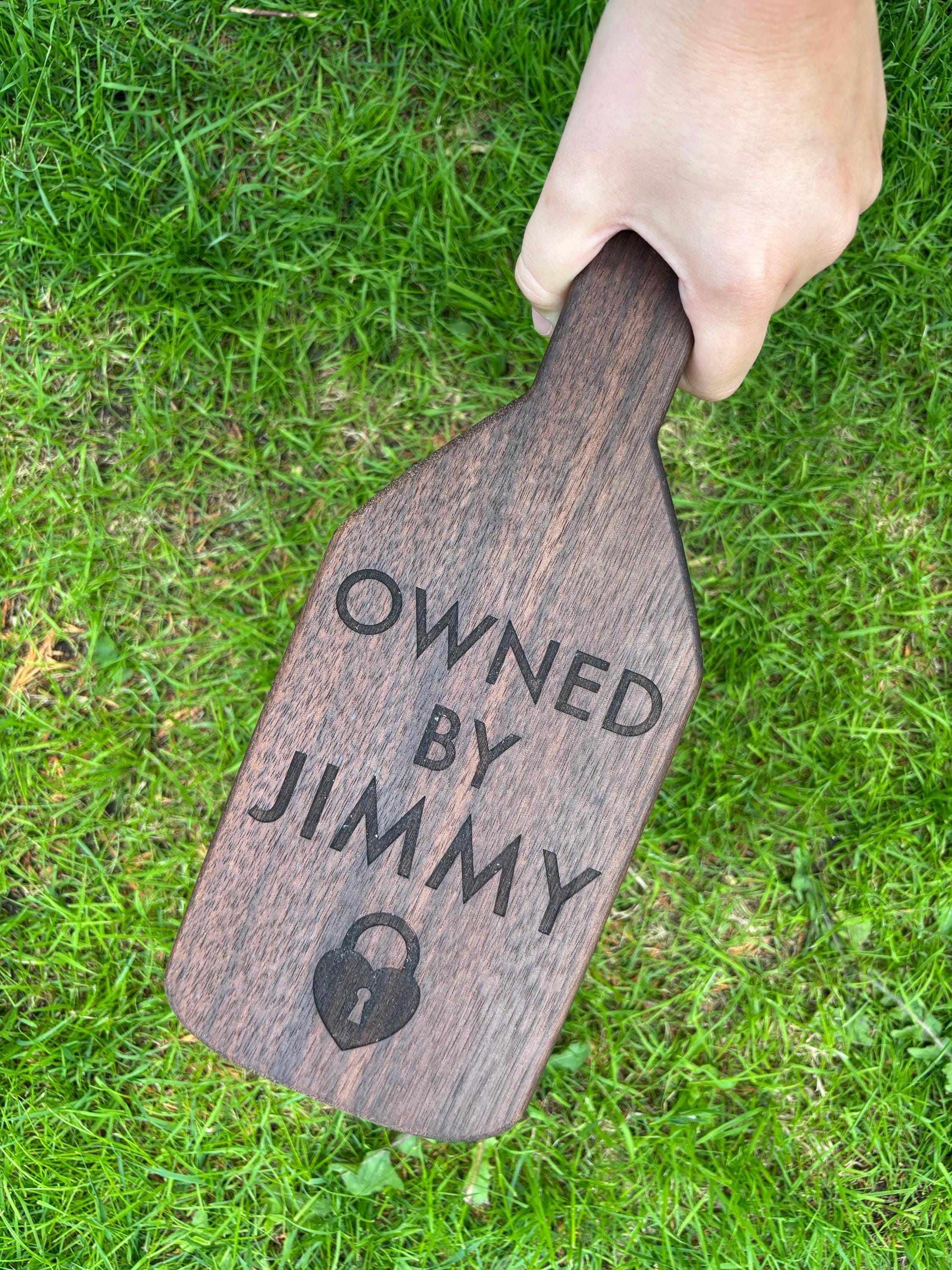 Personalised 'Owned By' Walnut Wood Spanking Paddle