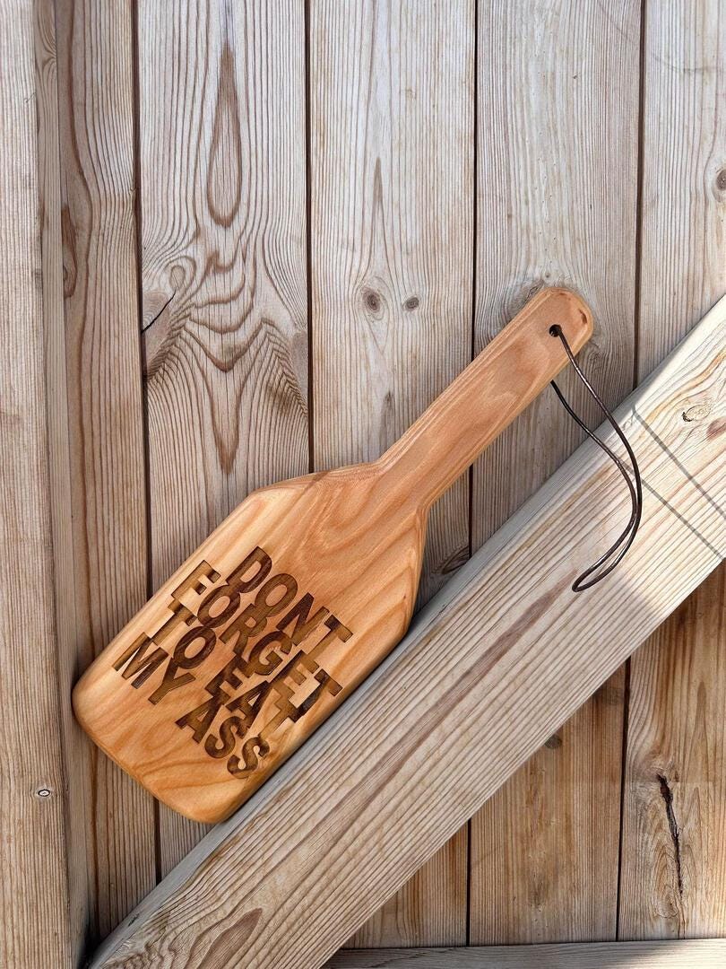 Personalised Cherry Wood Engraved Spanking Paddle