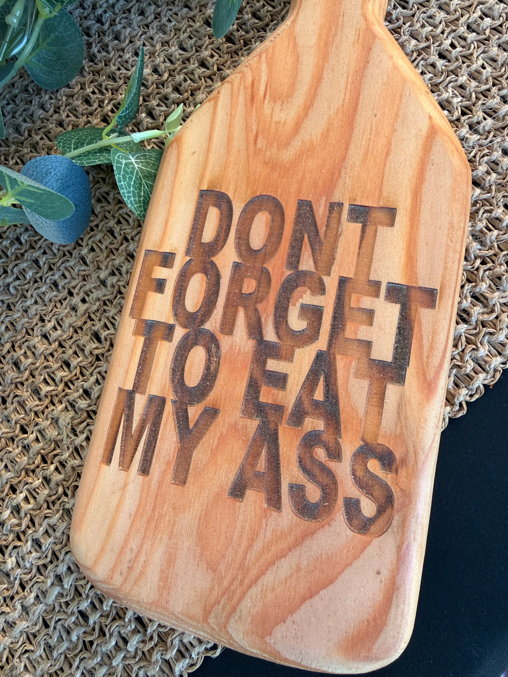 Personalised Light Wood Engraved Spanking Paddle