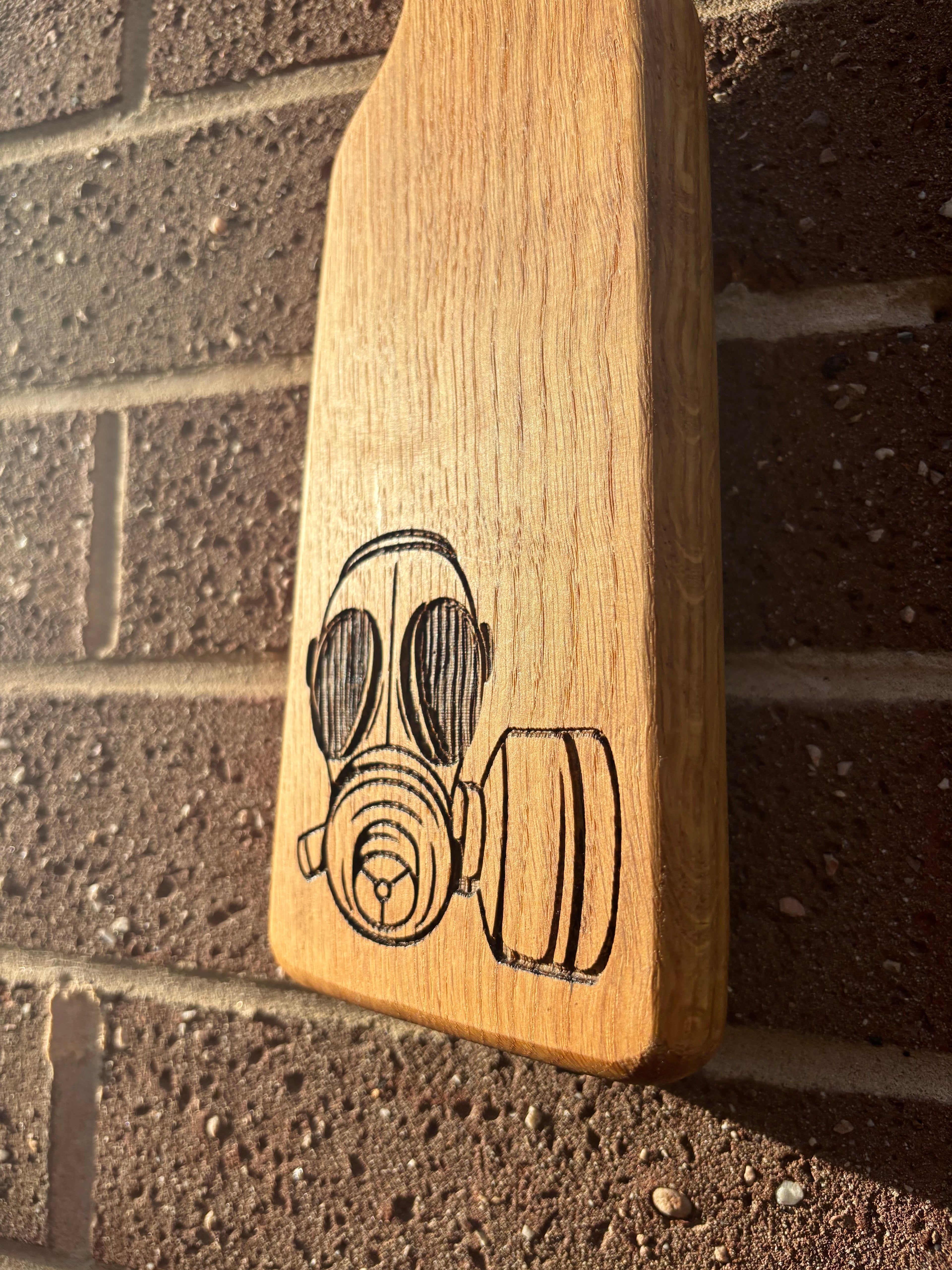 Personalised Solid Oak Engraved Spanking Paddle