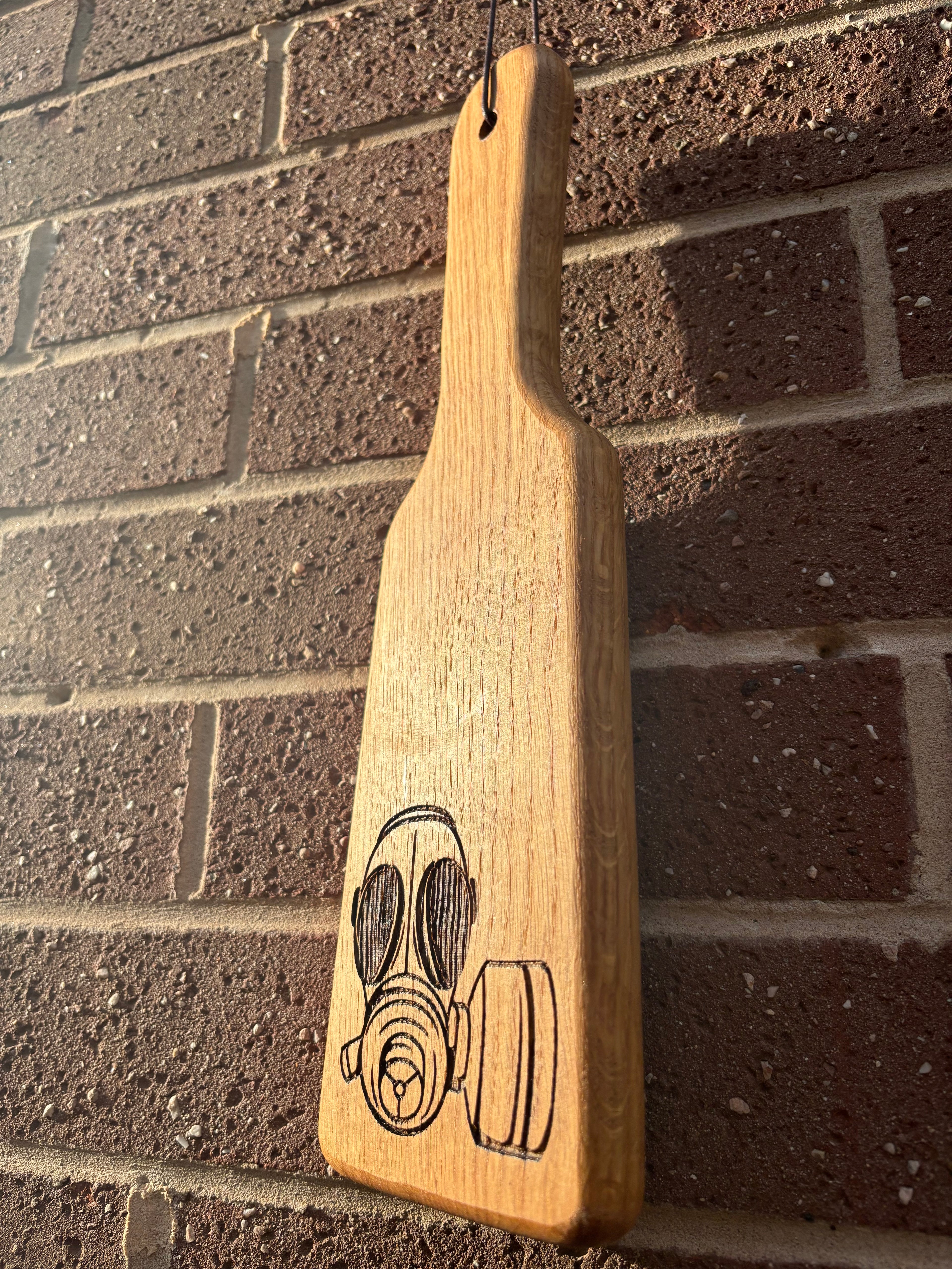 Personalised Solid Oak Engraved Spanking Paddle