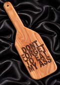 ‘Don’t Forget’ Light Wood Engraved Spanking Paddle