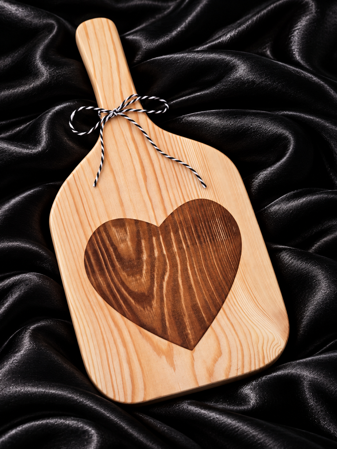 Engraved ‘Pizza’ Style Heart Spanking Paddle