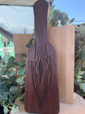 Walnut Erotic Design Engraved Spanking Paddle
