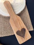 Elm Heart Engraved Spanking Paddle