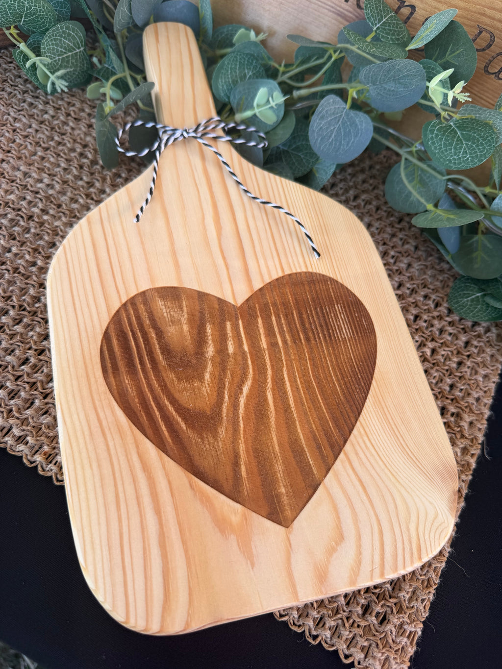 Engraved ‘Pizza’ Style Heart Spanking Paddle
