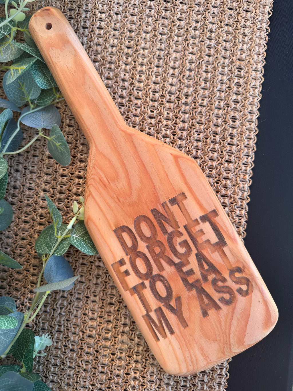 Personalised Light Wood Engraved Spanking Paddle