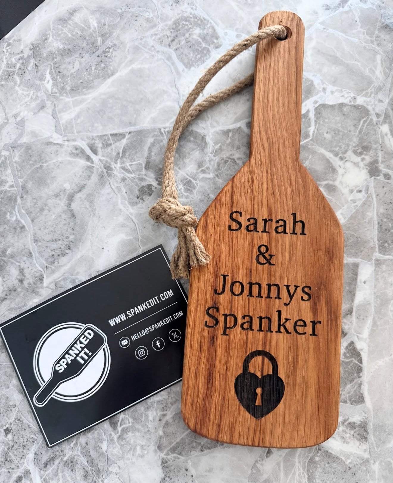Personalised Engraved Padlock Spanking Paddle