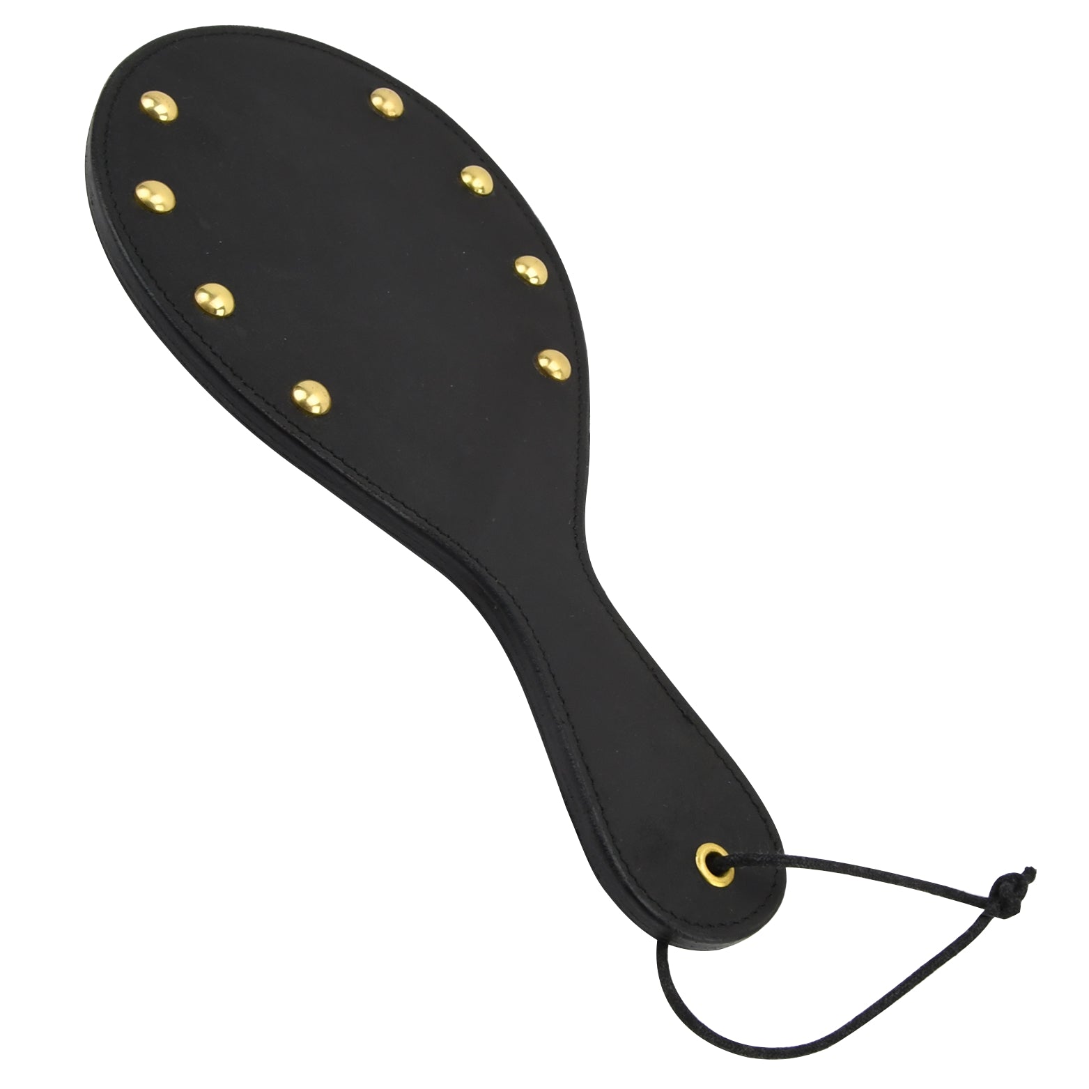 BOUND Noir Nubuck Leather Paddle with Brass Stud Detail