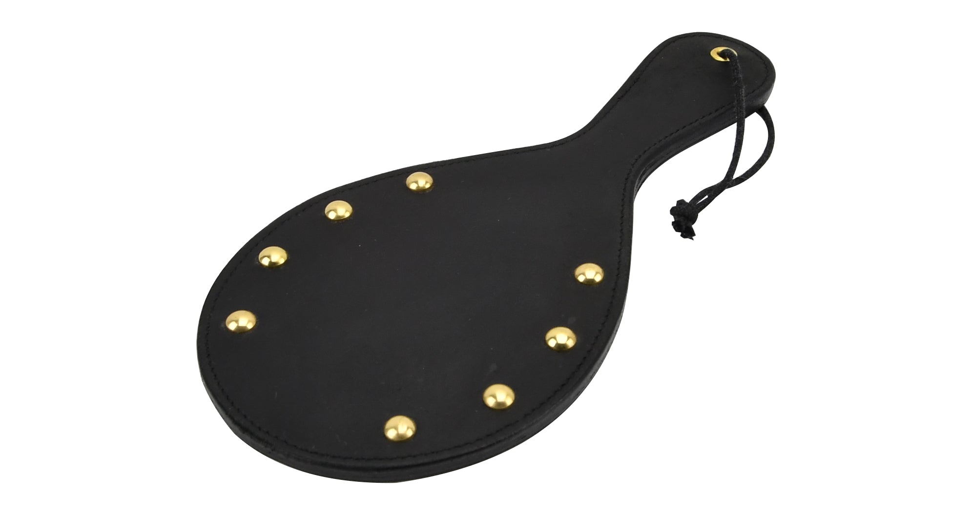 BOUND Noir Nubuck Leather Paddle with Brass Stud Detail