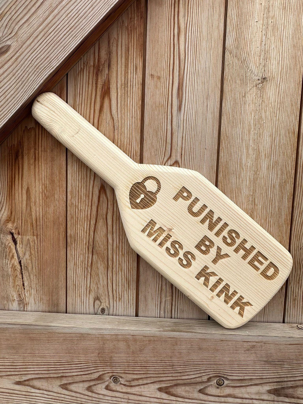 Engraved ‘Punished By’ Personalised Spanking Paddle