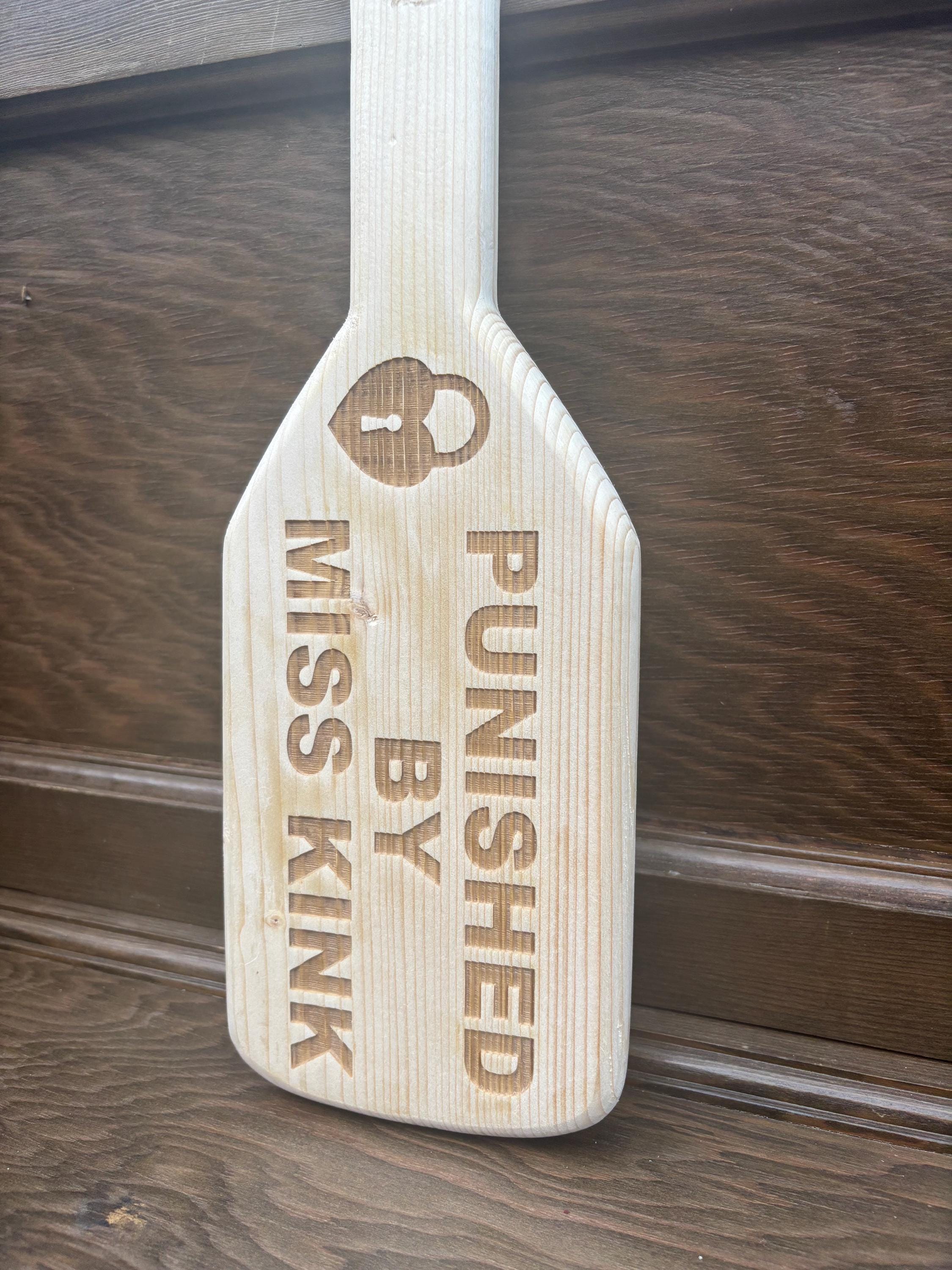 Engraved ‘Punished By’ Personalised Spanking Paddle