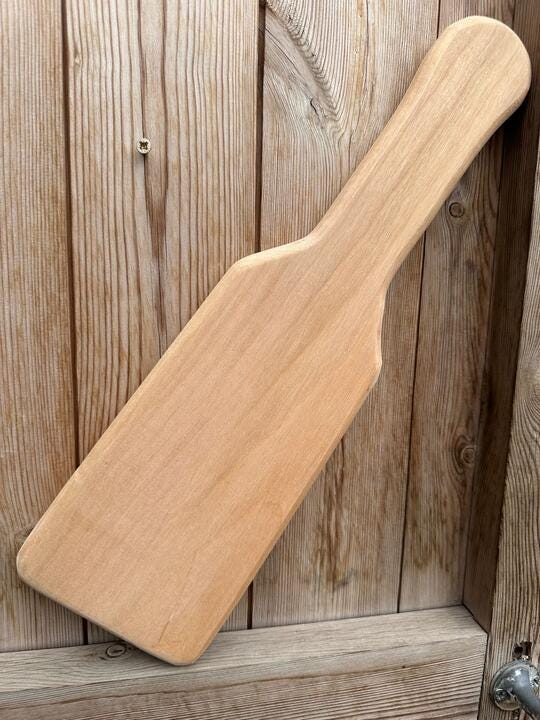 Non-Engraved Cherry Wood Spanking Paddle